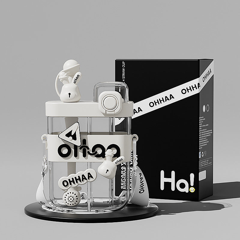 Double Drinking Cup Portable Leakproof Cute Drinking Cup For Outdoor Sports Travel