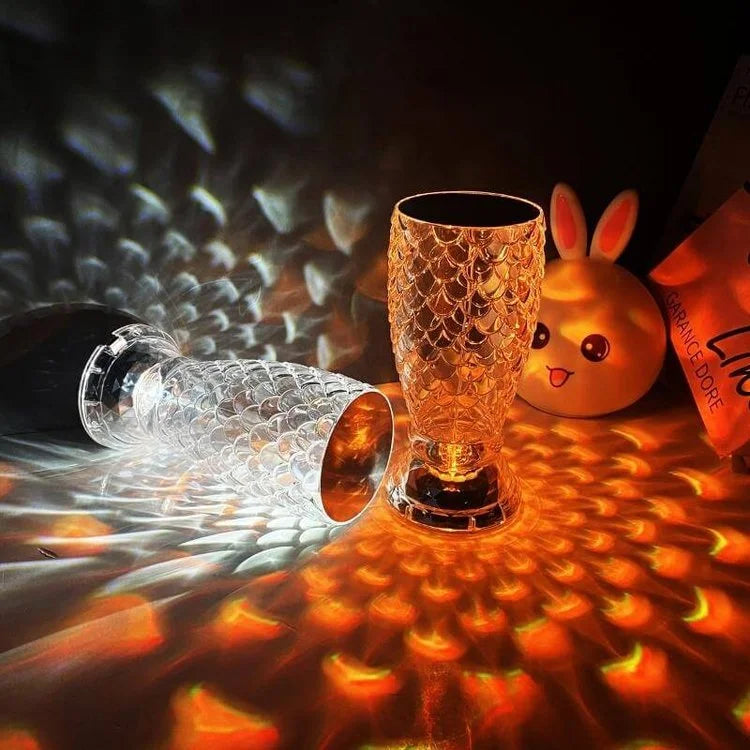 Rechargeable Crystal Fish Scale Night Light