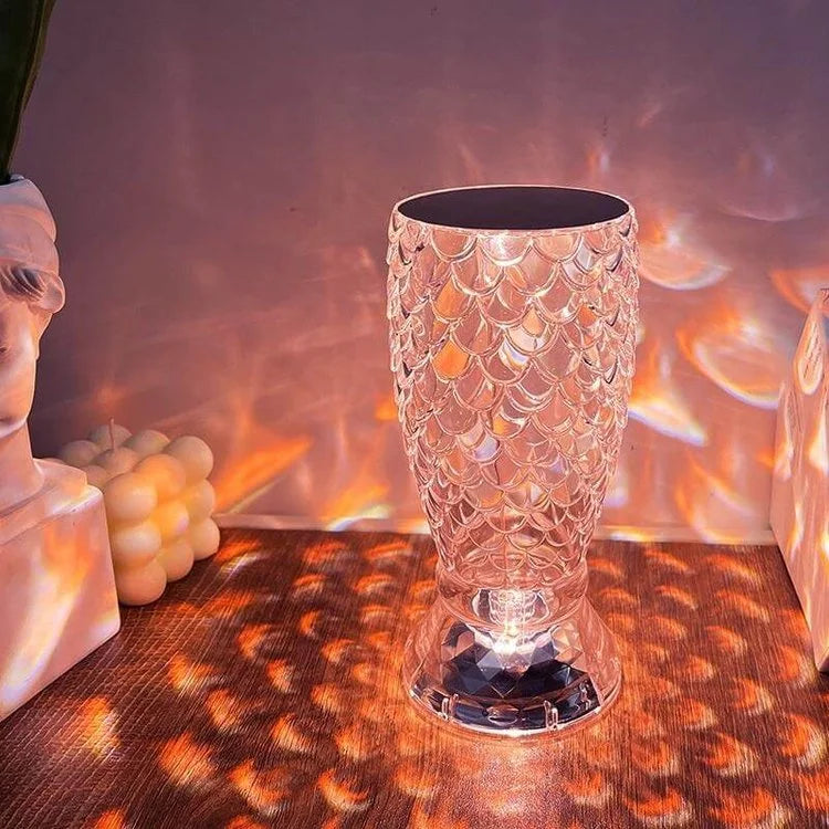 Rechargeable Crystal Fish Scale Night Light