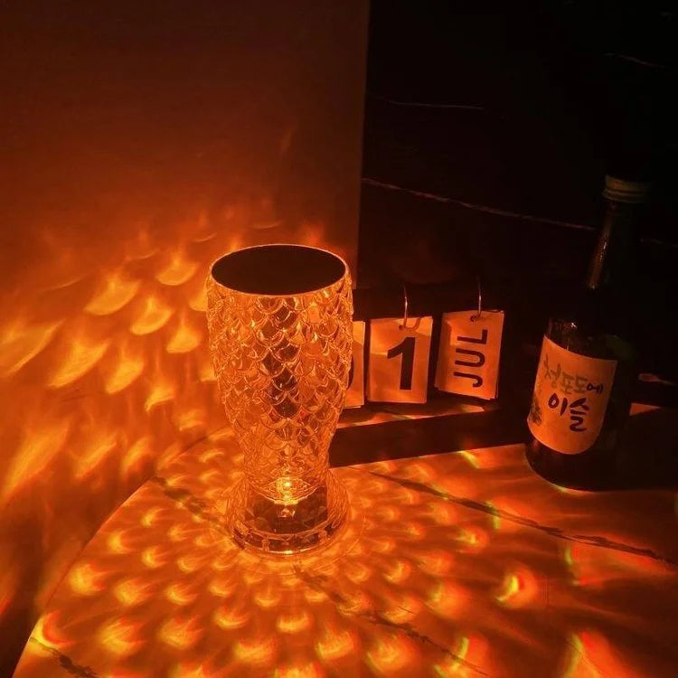 Rechargeable Crystal Fish Scale Night Light