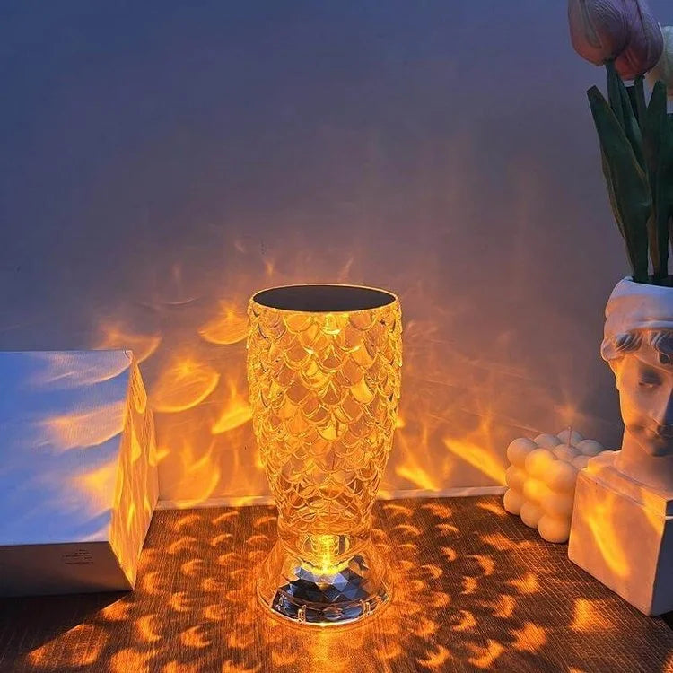 Rechargeable Crystal Fish Scale Night Light