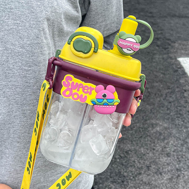 Separate Warehouse Double Drinking Cup Large-Capacity Outdoor Portable Straw Kettle