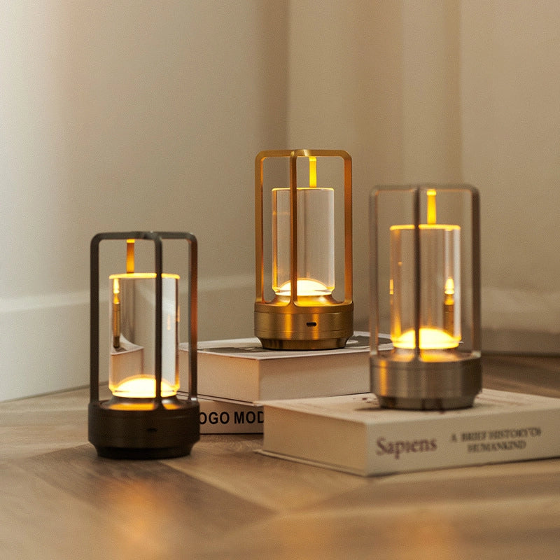 Angelo: Metal Lantern Crystal Table Lamp - Perfect Decorative Table Lamp. Create The Best Scene