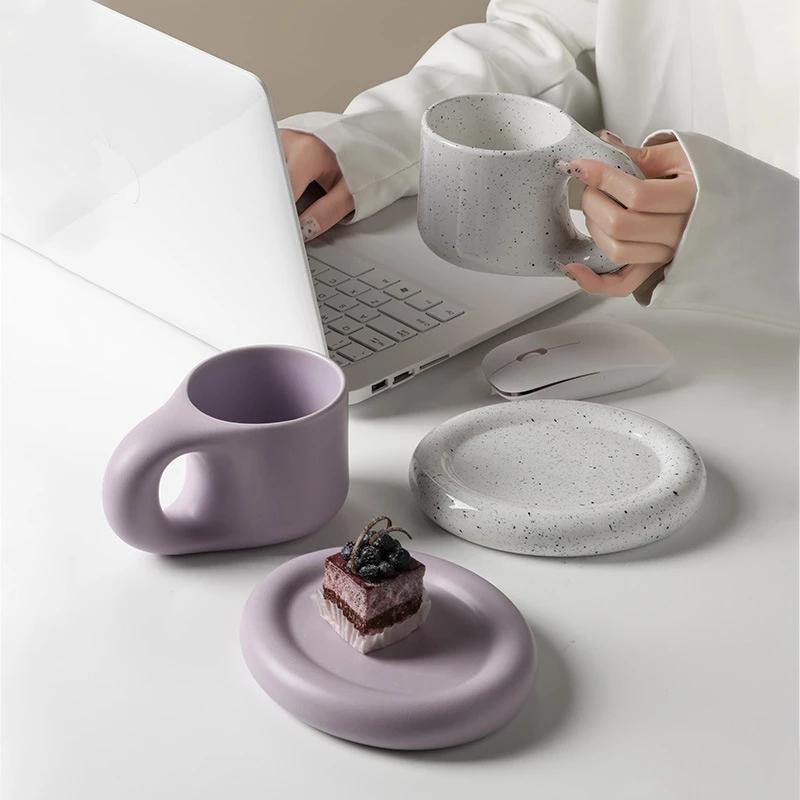 Fat Handle Creative Handmade Ceramic Mug