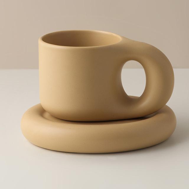 Fat Handle Creative Handmade Ceramic Mug