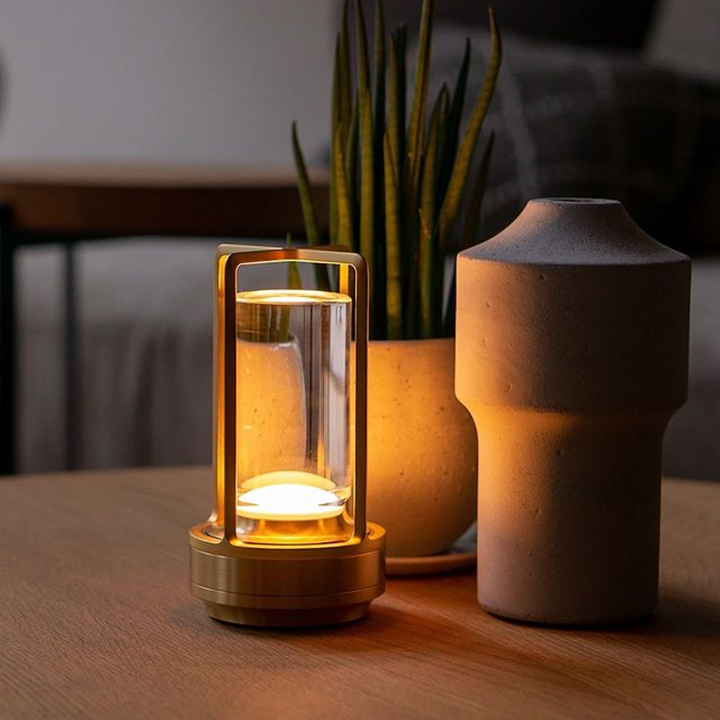 Angelo: Metal Lantern Crystal Table Lamp - Perfect Decorative Table Lamp. Create The Best Scene