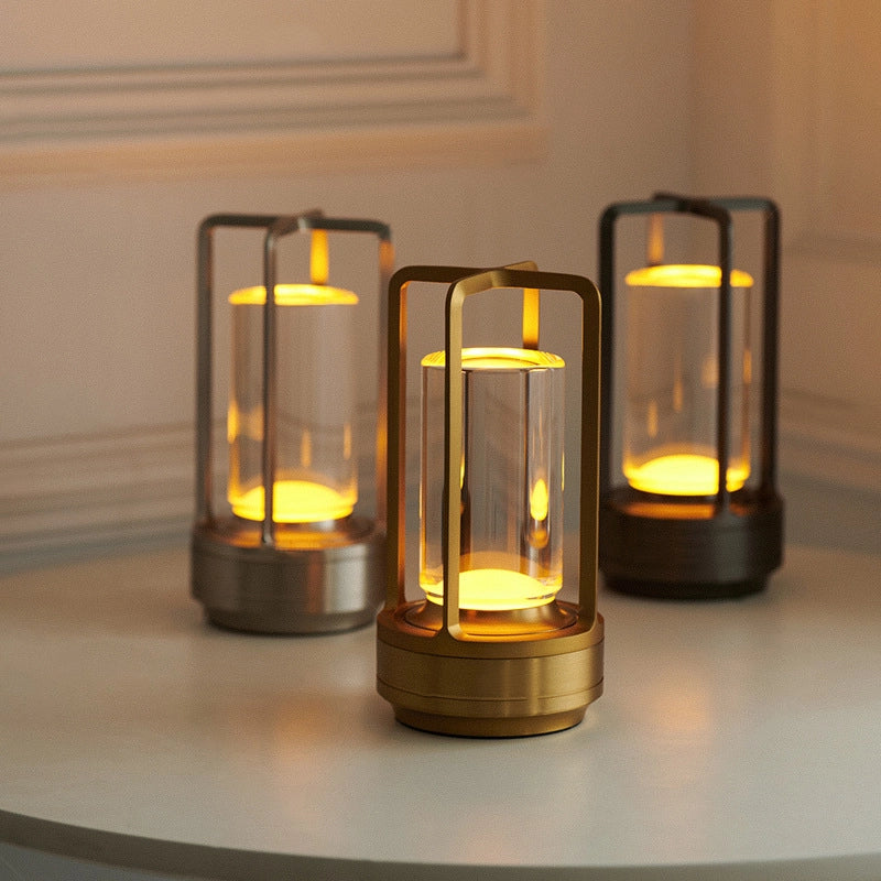Angelo: Metal Lantern Crystal Table Lamp - Perfect Decorative Table Lamp. Create The Best Scene