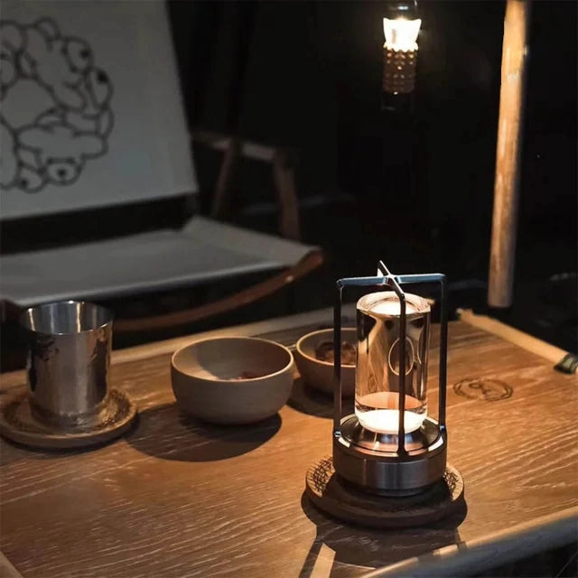Angelo: Metal Lantern Crystal Table Lamp - Perfect Decorative Table Lamp. Create The Best Scene