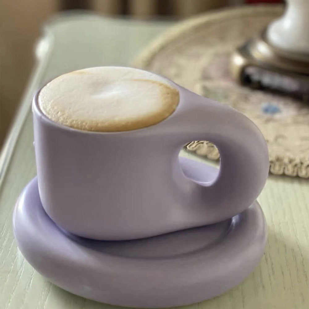 Fat Handle Creative Handmade Ceramic Mug