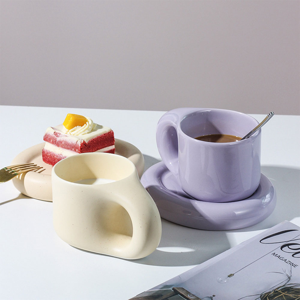 Fat Handle Creative Handmade Ceramic Mug