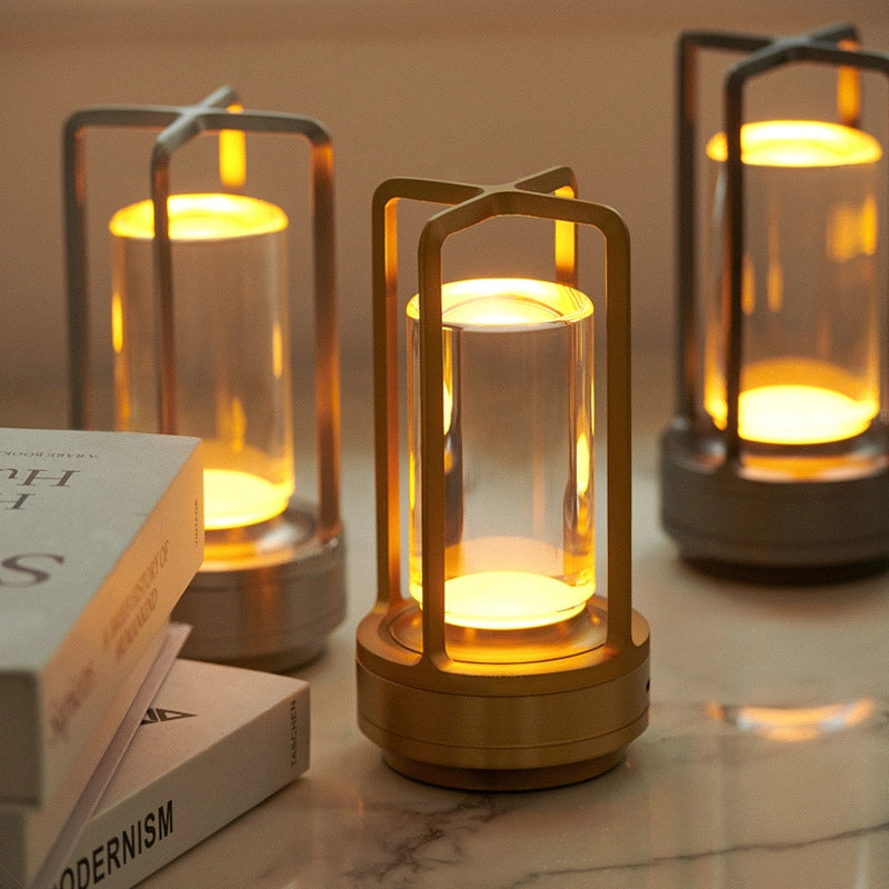 Angelo: Metal Lantern Crystal Table Lamp - Perfect Decorative Table Lamp. Create The Best Scene