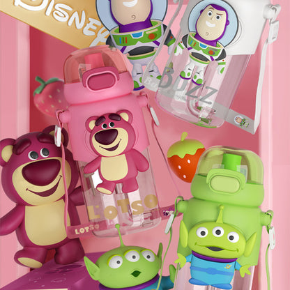 Children'S Water Bottle With Straw Summer Double Drinking Water Bottle