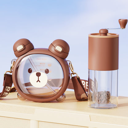 Carat Bear Double Drinking Cup Large Capacity Cute Cartoon Children’S Water Cup