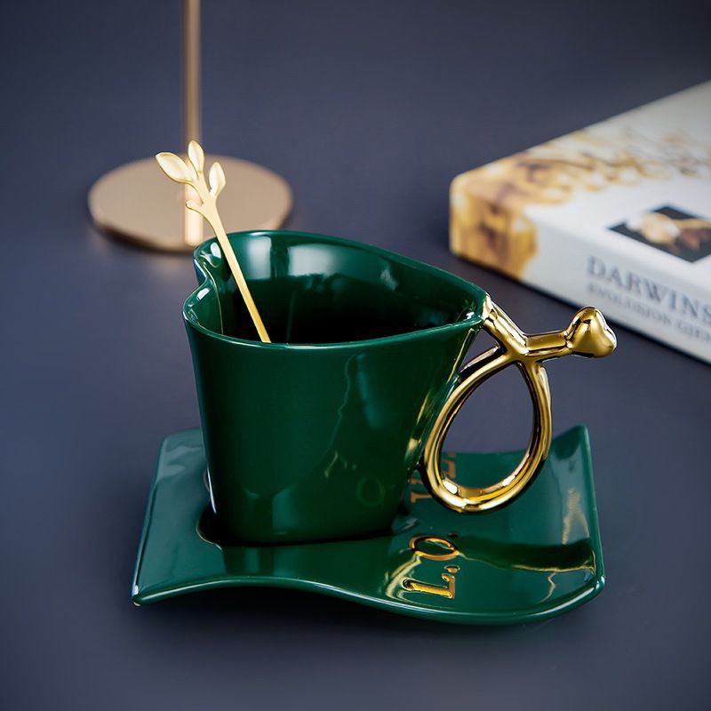 Heart Shaped Coffee Cup And Saucer