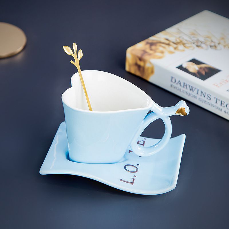 Heart Shaped Coffee Cup And Saucer