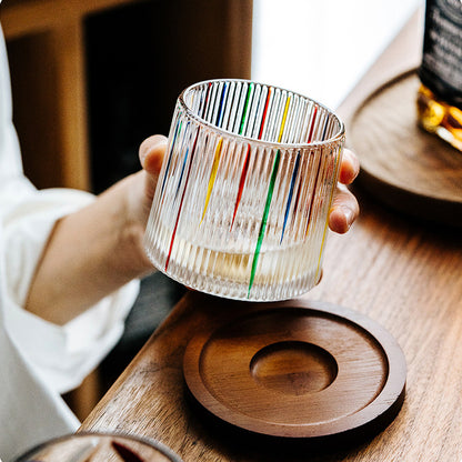 Spinning Old Fashioned Whiskey Glasses