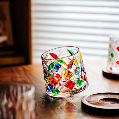 Spinning Old Fashioned Whiskey Glasses