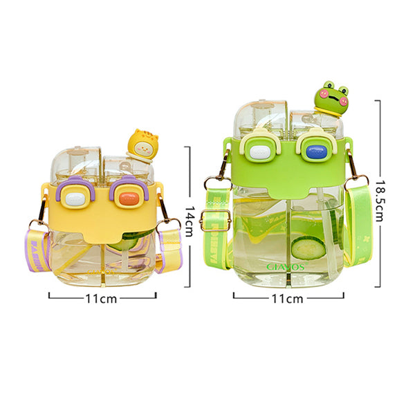 Large-capacity double drinking cup straw water cup cute kettle