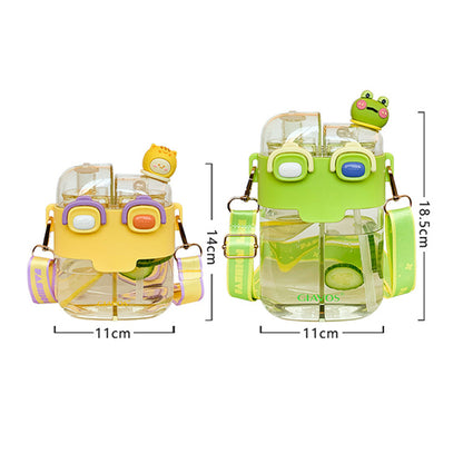 Large-capacity double drinking cup straw water cup cute kettle