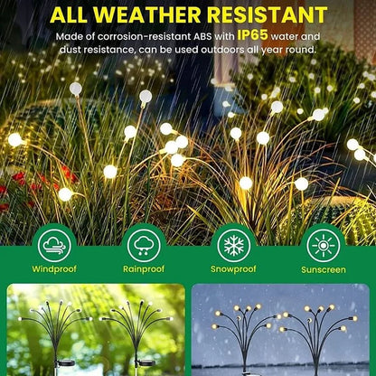 (2PC) Solar Waterproof Firefly Light