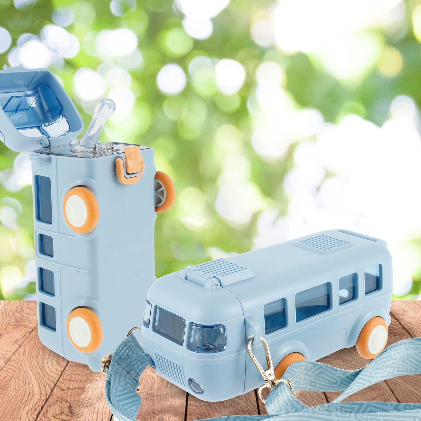 Car Straw Water Cup Detachable Bus Water Bottle