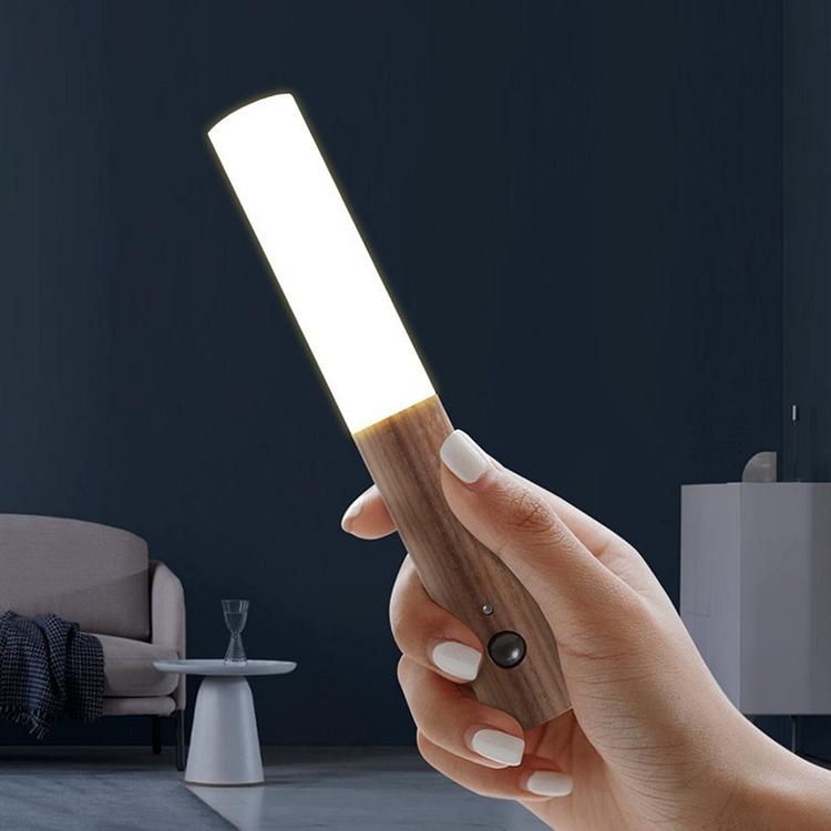 Motion Sensor Night Light - Hand-held Portable & Magnetic Smart LED Light ｜Wood Stick with Large Battery