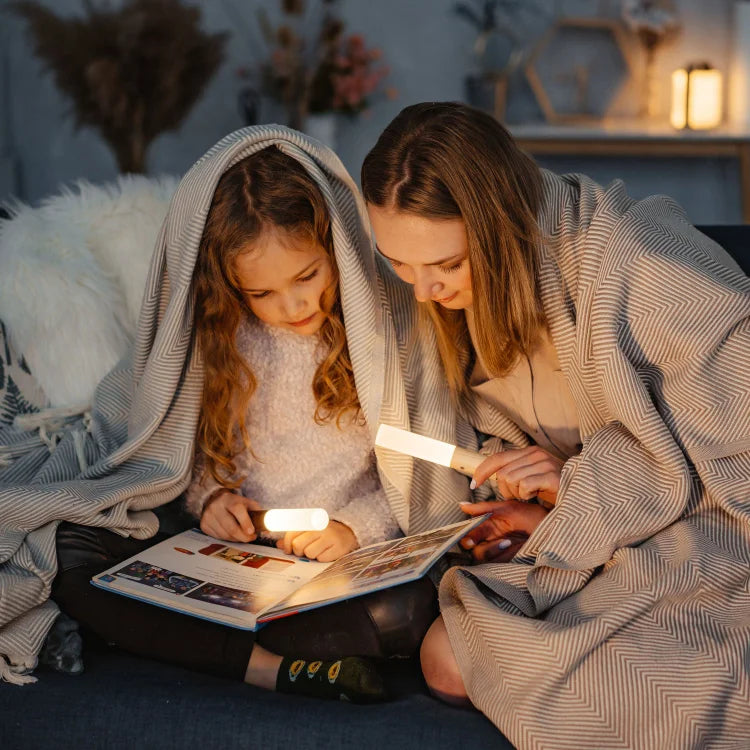 Motion Sensor Night Light - Hand-held Portable & Magnetic Smart LED Light ｜Wood Stick with Large Battery