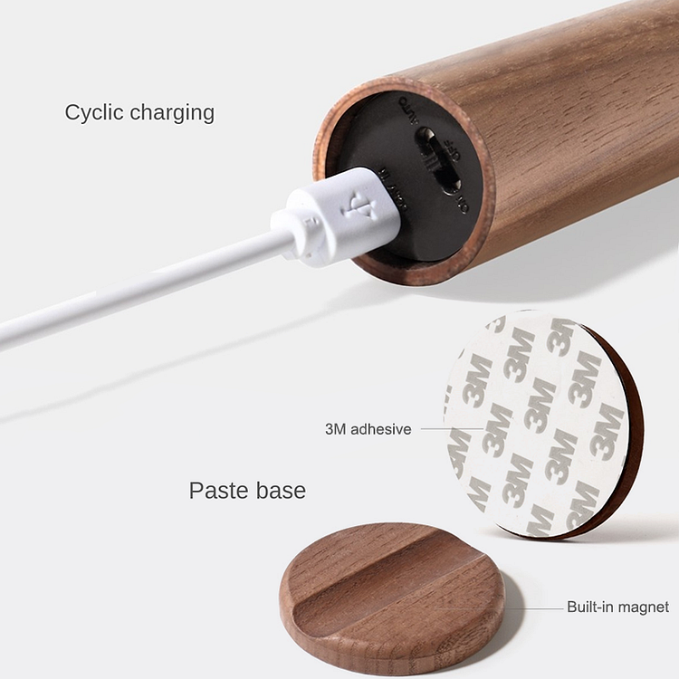 Motion Sensor Night Light - Hand-held Portable & Magnetic Smart LED Light ｜Wood Stick with Large Battery