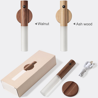 Motion Sensor Night Light - Hand-held Portable & Magnetic Smart LED Light ｜Wood Stick with Large Battery
