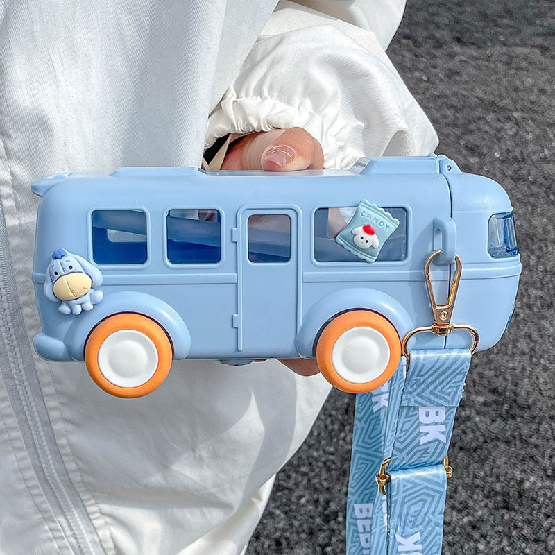 Car Straw Water Cup Detachable Bus Water Bottle