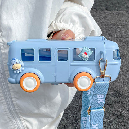 Car Straw Water Cup Detachable Bus Water Bottle