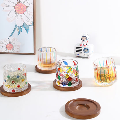 Spinning Old Fashioned Whiskey Glasses