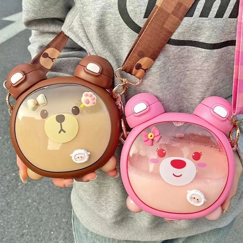 Carat Bear Double Drinking Cup Large Capacity Cute Cartoon Children’S Water Cup