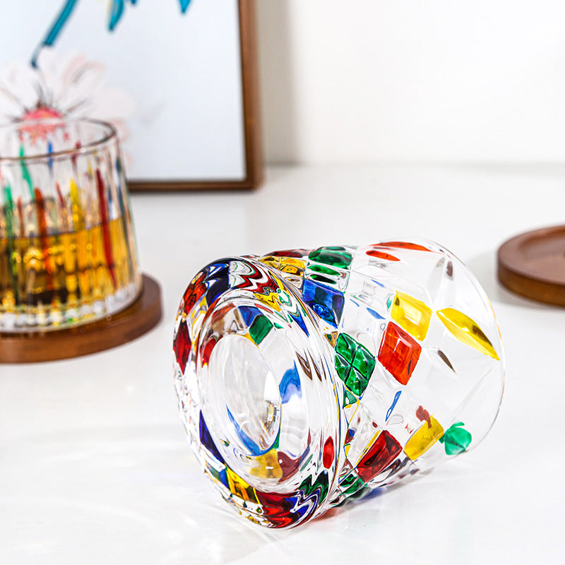 Spinning Old Fashioned Whiskey Glasses