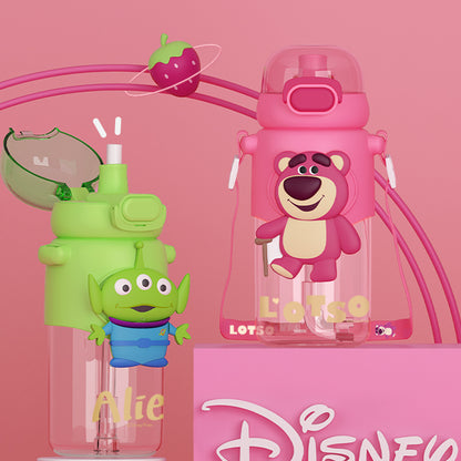 Children'S Water Bottle With Straw Summer Double Drinking Water Bottle