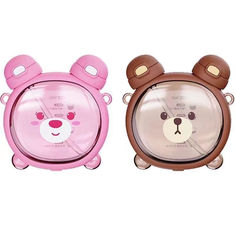 Carat Bear Double Drinking Cup Large Capacity Cute Cartoon Children’S Water Cup