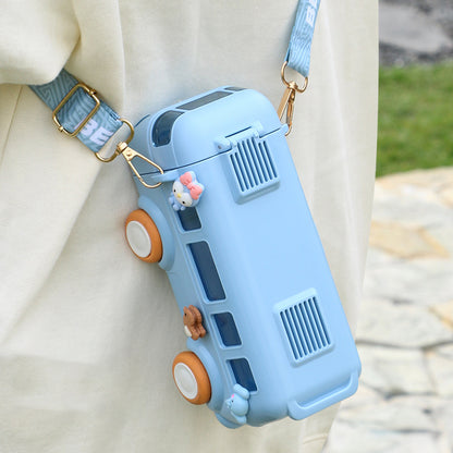 Car Straw Water Cup Detachable Bus Water Bottle