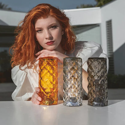 Rose Diamond Crystal Rechargeable Night Light