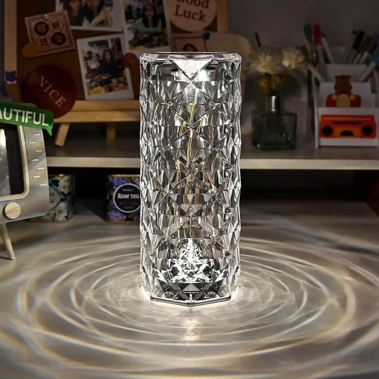 Rose Diamond Crystal Rechargeable Night Light