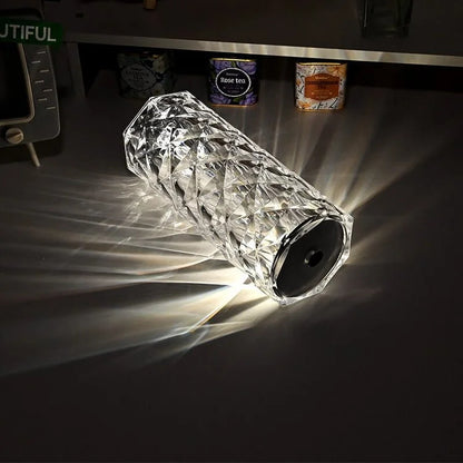 Rose Diamond Crystal Rechargeable Night Light
