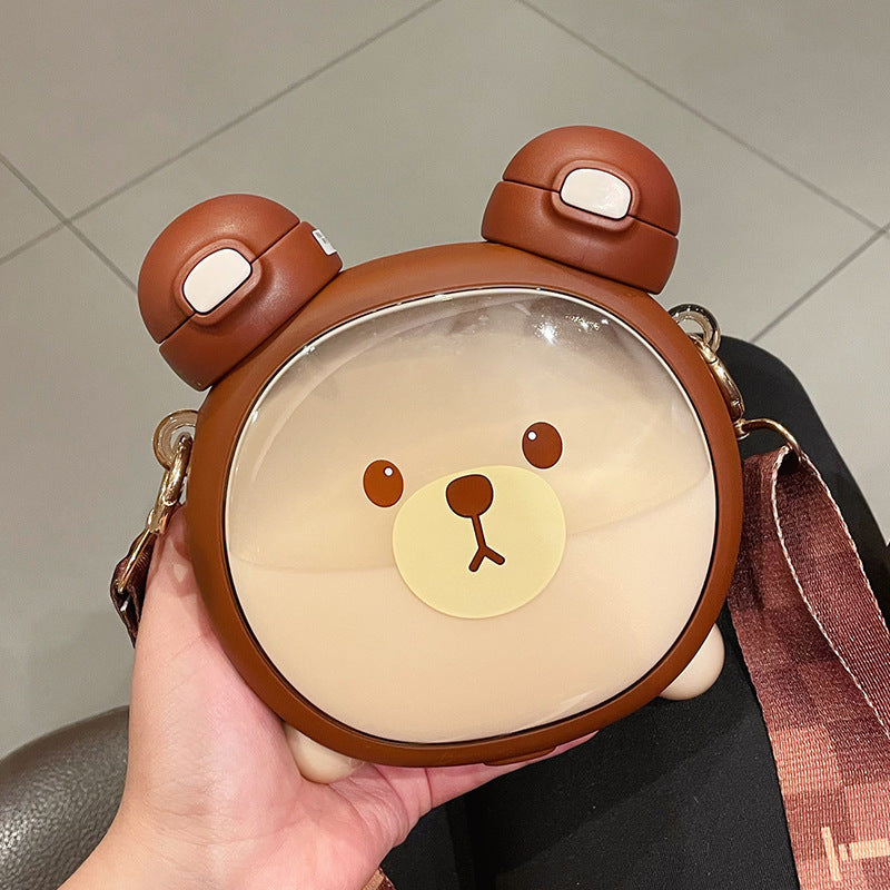 Carat Bear Double Drinking Cup Large Capacity Cute Cartoon Children’S Water Cup