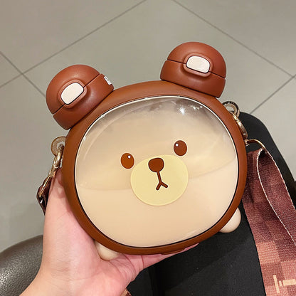 Carat Bear Double Drinking Cup Large Capacity Cute Cartoon Children’S Water Cup
