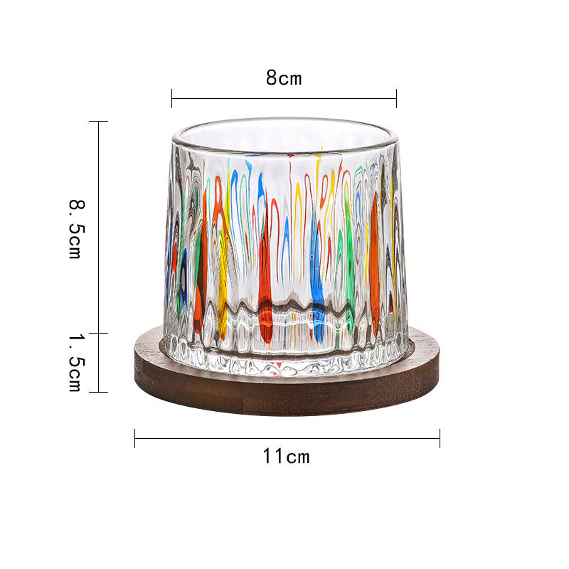 Spinning Old Fashioned Whiskey Glasses