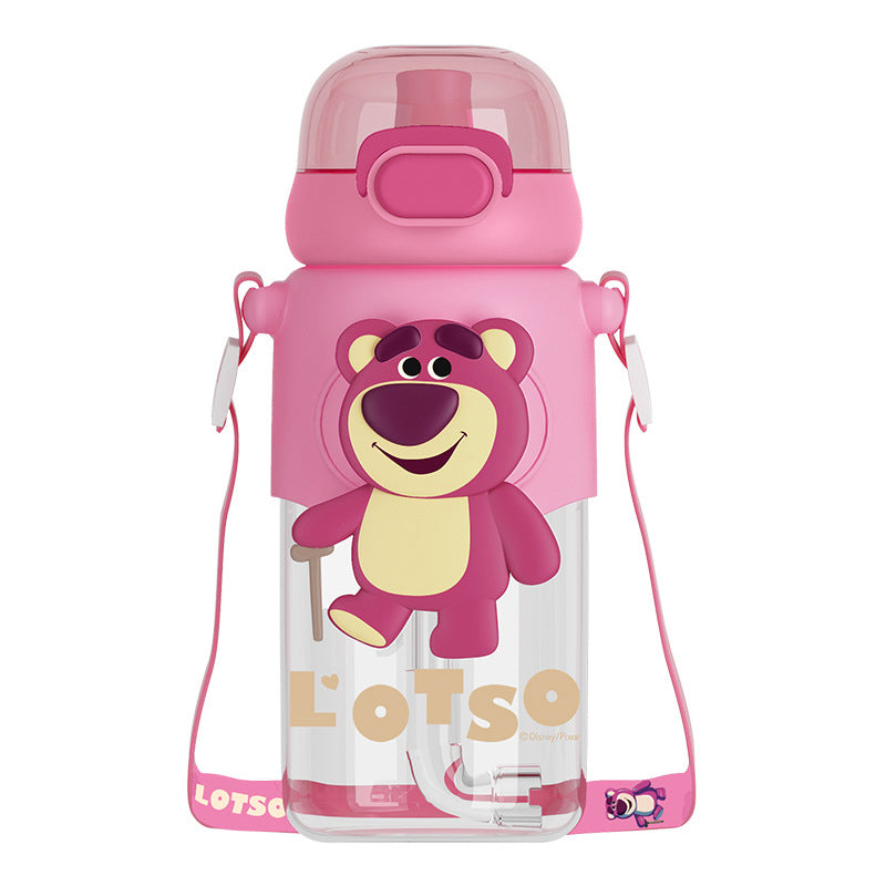 Children'S Water Bottle With Straw Summer Double Drinking Water Bottle