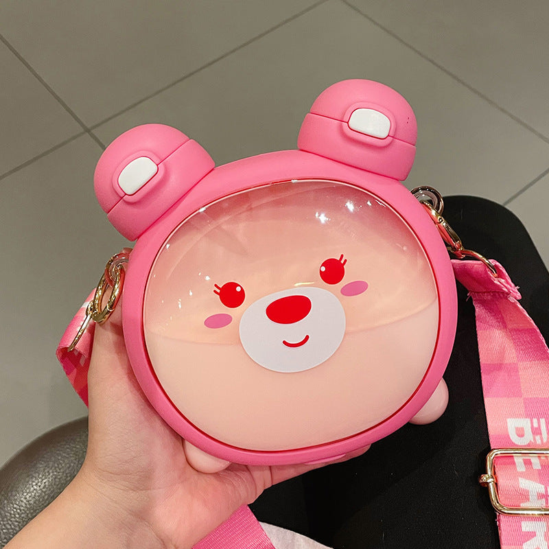 Carat Bear Double Drinking Cup Large Capacity Cute Cartoon Children’S Water Cup