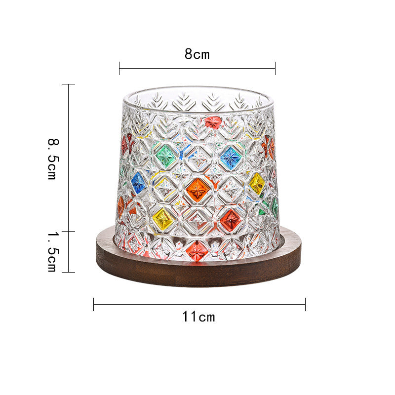 Spinning Old Fashioned Whiskey Glasses