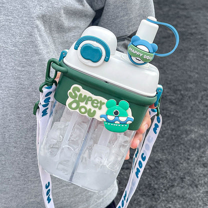 Separate Warehouse Double Drinking Cup Large-Capacity Outdoor Portable Straw Kettle