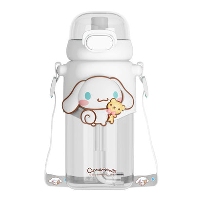 Children'S Water Bottle With Straw Summer Double Drinking Water Bottle