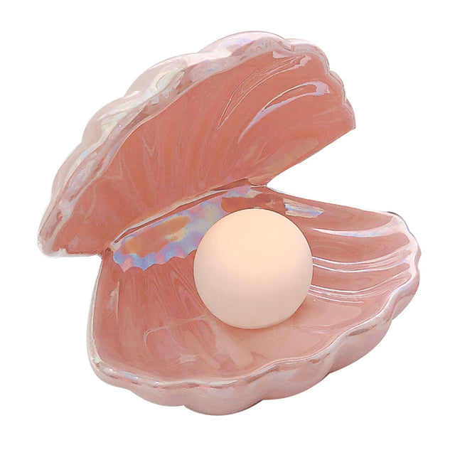 Ceramic Shell Pearl Lamp Night Light