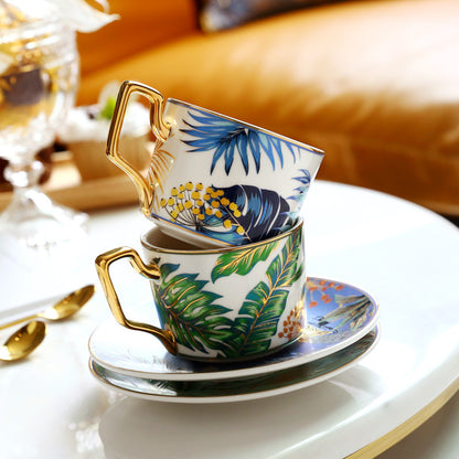 Jungle Animals Porcelain Coffee Cup And Saucer Set